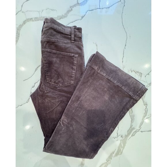 Alice + Olivia High-Rise Bell Bottom Corduroy Pants in Brown Size 28 - Picture 5 of 5